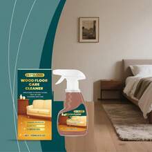 Spray de mantenimiento y limpieza para pisos de madera - Eliminación de manchas, cuidado, brillo, fragancia a limón, agente de mantenimiento y limpieza