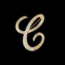 1pc A-H Letter Brooch, European-Style Rhinestone Pin, Alloy Material With Sparkling Gems, Ideal For Pairing With Suits, Shirts, Jackets, Dresses, Showcasing Elegance And Style Jewelry Costume Accessories Bag Charms Office Accessories Christmas Gift