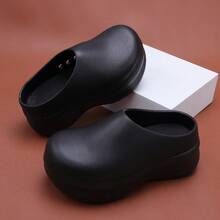 8cm Thick Sole Unisex Clogs, Lightweight Non-Slip Elevated Chef Shoes, Closed Toe Mule Slippers For Kitchen, Hospital, Nurse