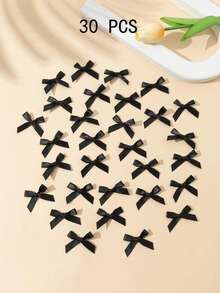 30/50/100 件纯色丝带蝴蝶结、内衣配件、袜子配件、丝带蝴蝶结、丝绸蝴蝶结、礼品、礼盒装饰、包装、装饰用品、丝带蝴蝶结