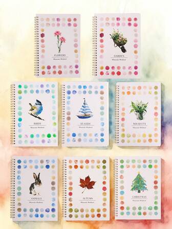 1PC Watercolor Workbooks Coloring Book Multiple Options Available Easy Nature Scenes Paint Art Crafts Beginner Friendly Painting Kit For Creative Exploration Gift For Adults Teens