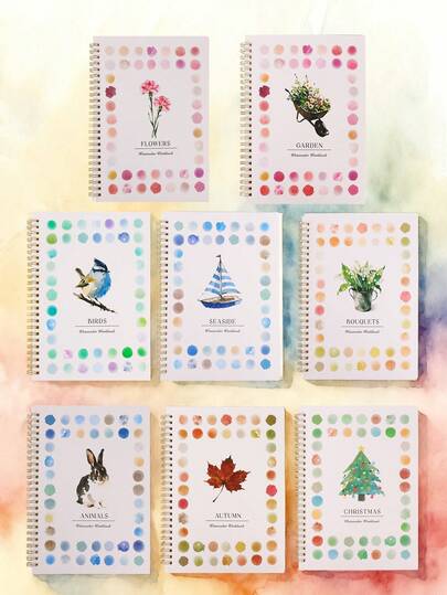 1PC Watercolor Workbooks Coloring Book Multiple Options Available Easy Nature Scenes Paint Art Crafts Beginner Friendly Painting Kit For Creative Exploration Gift For Adults Teens