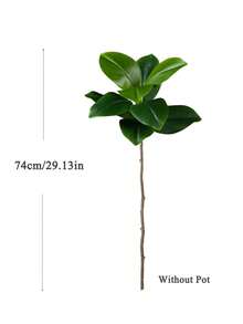 74-140cm Large Artificial Ficus Tree Tropical Fiddle Fig Tree Plants Plastic Fig Tree Branch Real Touch Green Magnolia Leaves For Home Garden Office Kitchen Decor Without 1pc