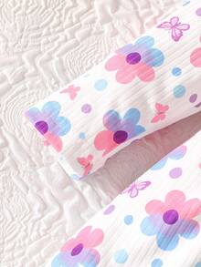 2 Stücke/Set Baby Mädchen Blume Muster Langarm Kleid mit Schleife, eleganter College-Stil