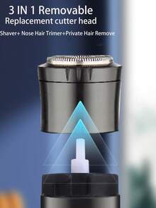 Kemei Trimmer elettrico per peli del naso KM-277, rimozione dei peli del viso, trimmer per peli del naso mini, tosatore portatile indolore, rimozione dei peli della parte superiore del labbro, rimozione dei peli intimi del bikini 3 in 1, trimmer per sopracciglia elettrico ricaricabile USB, rimozione dei peli del viso mini portatile