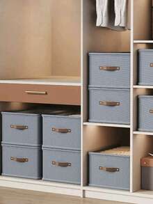 1 pièce Boîte de rangement pliable de style tiroir en tissu Oxford beige de style festif de Noël, organisateur sans compartiment pour le placard, jeans et pulls - Collection de Noël, convient pour l'organisation des vêtements d'hiver, cadeau de Noël idéal pour la préparation de la maison, essentiel pour le réapprovisionnement de fin d'année, parfait pour la décoration d'automne