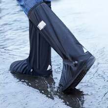 Botas para Lluvia, Cubrezapatos Impermeables, Cubrebotas con Tira Reflectante y Cremalleras, Se Pueden Usar en climas lluviosos y nevados, Adecuadas para Hombres y Mujeres - XL - (43-45) - Ver 9