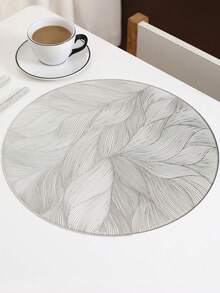 6pcs Gold Round Simple PVC Placemats, Washable, Easy To Clean For Kitchen Table Indoor/Outdoor Washable Heat-Resistant Placemat Wipeable Dining Table Mats For Camping, Festival, Wedding, Party - Gold - View 7