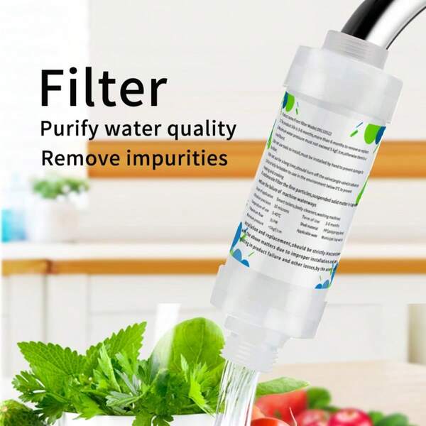 Filtro de torneira branco durável de 1 peça, projetado para água dura para reduzir o acúmulo de calcário