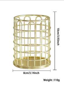 1 suport metalic pentru pix gol, recipient minimalist pentru depozitarea machiajului, suport haotic pentru organizarea instrumentelor de birou