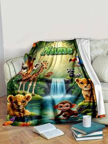 One Custom-Designed Name Blanket, Suitable For Various Occasions Including Beds, Living Rooms, Sofas, Outdoors, Beaches, Camping, And Pets. Personalized Family/Pet/Couple Text-Printed Bedding Blankets, Perfect As A Personalized Christmas Gift, Family Gift, Birthday Gift, Gift For A Friend, Gift For Her, Or Gift For Your Son/Daughter. - 款式1 - 查看 5