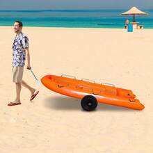 Launching Trolley Boat Cart Hand Trailer Foldable Aluminum Alloy Ø 370 Mm - Silver and Black - View 5