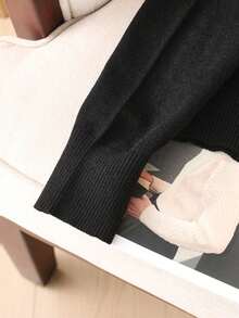 GIGOGOU Plus Size 1XL-4XL toamna iarna bază cald femei tricotate pulover top mâneci lungi haine de toamnă