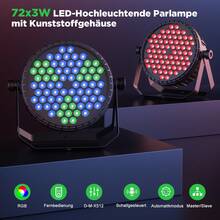 U'King 72x3W RGB PAR Spotlight For Stage And Event, With DMX512 Control, Auto And Sound Mode, 25° Beam Angle. Disco Party Light For Clubs, KTV, Weddings, Birthday Parties, And Event Lighting - 查看 1