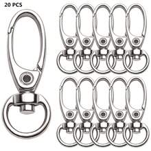 10/20pcs Rotating Trigger Clasp Metal Key Chain Spring Hook, For Hanging Key Chains, Dog Leashes, Crafts, Decorations, Bag Accessories