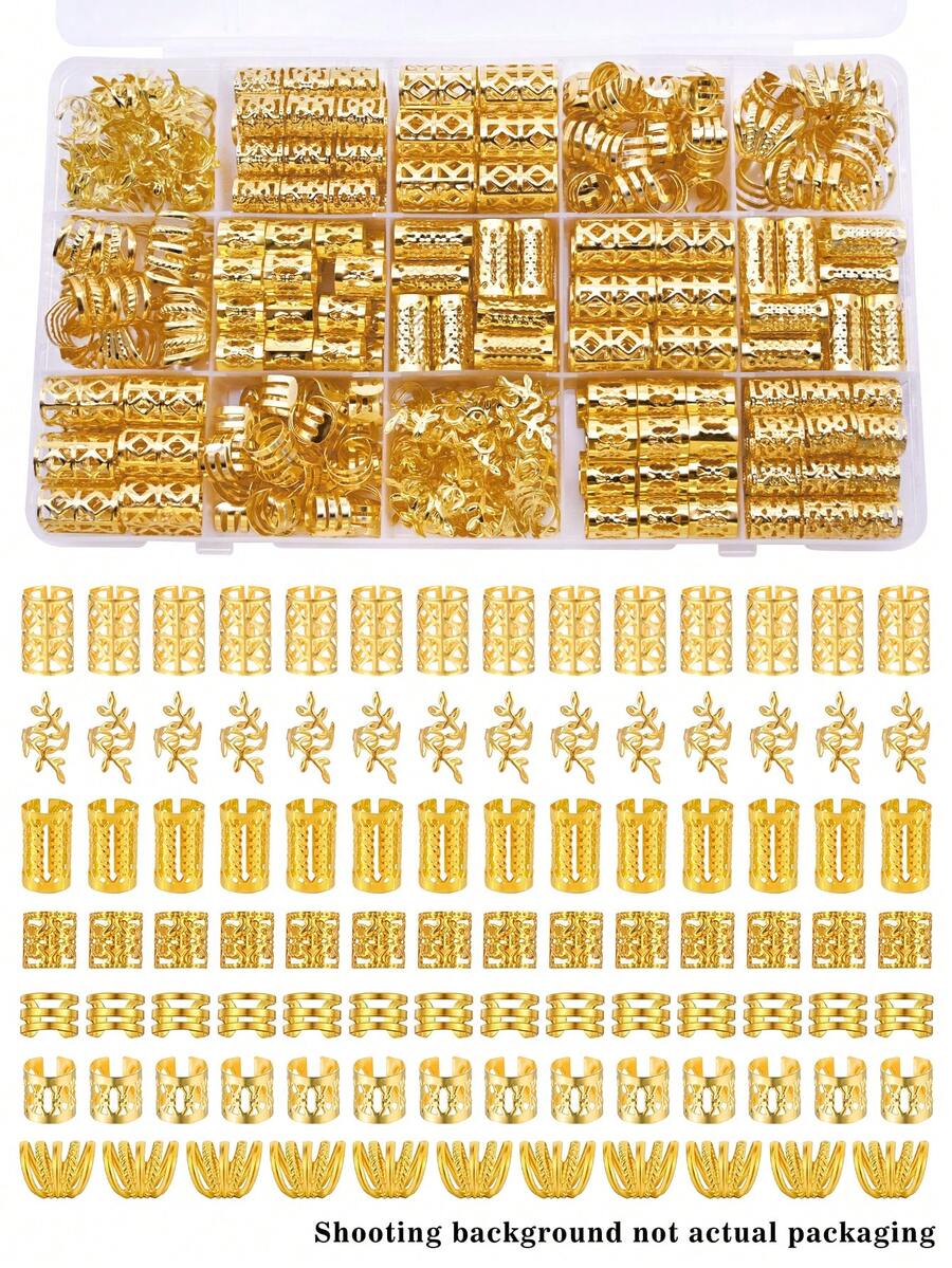 40/70/80个脏辫发圈 - 时尚合金发饰，适合女孩和女士编发，可作头饰、发夹、夏季、假日、旅行、发卡、生日礼物