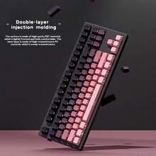 1pc Translucent Side-Engraved Keycaps, Multicolor Gradient Personalized Fit For Mechanical Keyboards, PBT Micro-Sandblasted 130 Keys - Compatible With Standard MX, BOX And Other Cross-Shaped Stem Switches, Suitable For 64/68/75/87/96/98/100/104/108 Keyboard Layouts - Multicolor - View 7