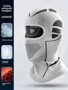 1件装防风滑雪面罩，保暖围脖，男女通用摩托车拉法帽围脖