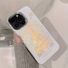 Dream Castle Laser Gold-Plated Fireworks Phone Case, High-End Aesthetics, Designer Phone Accessories, Fashionable Phone Case, Elegant Phone Cover, Laser Engraving Design, Premium Surface Treatment, High-Quality Materials, Phone Protective Case, Fashionable Phone Case, Technology Enthusiasts, Style-Oriented Buyers - 混合色 2 - 查看 3