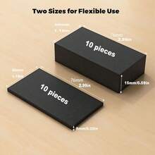 20 قطعة من واقيات الحائط من رغوة EVA بلون أسود/أبيض - 10 قطع (سمك 15 مم) و 10 قطع (سمك 5 مم) لحماية السرير والأريكة، واقيات أثاث متينة لمنع الخدوش والأضرار، تشمل دبابيس دعم الرف القابلة للتعديل