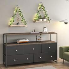 Tomnk 2/3pcs Floating Shelves For Wall,Plant Wall Decor, Artificial Ivy LED-Strip Floating Shelves, Room Decor Aesthetic, For Bedroom, Living Room, Bathroom Decor - nâu nhạt - Xem 5