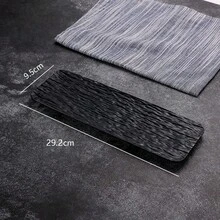 Japanese Sushi Plate, Creative Stone Texture Long Rectangular Plate, Plastic Serving Tray For Home Use, Snacks, Desserts, Salads