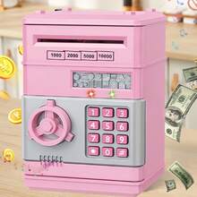 Kids Cartoon Password Box Piggy Bank ATM Music Automatic Roll Money Saving Deposit Machine Toy - Pink - View 9