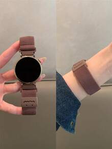 18mm/20mm/22mm 尼龙编织表带 - 兼容华为、Amazfit、Galaxy Watch 7/6/5/4 (40mm/44mm)、Galaxy Watch 5 Pro、Galaxy Active 2、Watch 6/4、GT5/GT4/GT3 Pro - 舒适，男女通用设计 - 煙紫色 - 查看 5