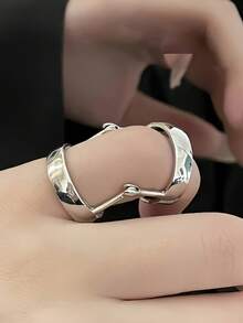 1 件朋克金属铜开口无名指指甲护甲配件，可调节尺寸，男女适用 - 彩色 - 查看 18