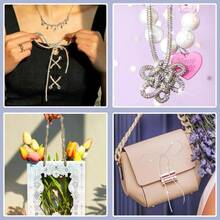 6 Pcs Rhinestone Shoelaces Glitter Bling Shoe Laces For Sneakers Shiny Shoelaces Round Shoe Strings For Canvas Shoes, Sweatpants, Clothing, Bags Rope Chain DIY Crafting 140 Cm/55.12" Drawstring Replacement Accessories