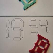 3 Pieces1-9 Number DIY Digital Painting Stencil Set - Turquoise And White Gridlined Stencil Panels For Art, Wall Stickers, Planners, Scrapbooking, Craft Materials - Reusable Dotted Guides For Hand Drawn Crafts, Stencils, Building Materials, Stenciling Tools