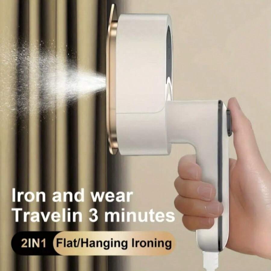 OBOVAY 1 件装强力蒸汽熨斗 | 蒸汽熨烫双重功能，大底板，快速加热，轻松去除衣物、窗帘、织物上的褶皱 - 便携式旅行蒸汽熨斗，配备英式插头 (220-240V) - 适用于家庭、旅行、酒店、洗衣服务、织物护理，外观时尚，加热高效，采用优质材料制成，是经常出差旅行人士和酒店的理想之选。 - 英規插(220-240V) - 查看 1