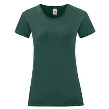 Fruit of the Loom Womens/Ladies Iconic 150 TShirt (Forest Green) - 墨綠色 - 查看 1