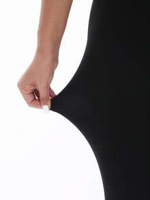 Leggings neri eleganti e casual da donna con decorazioni in strass luccicanti, pantaloni skinny elasticizzati, moda europea e americana, adatti per uso quotidiano, fitness, corsa, attività all'aperto, casa, comodi 7/8 lunghezza - nero - Visualizzare 7