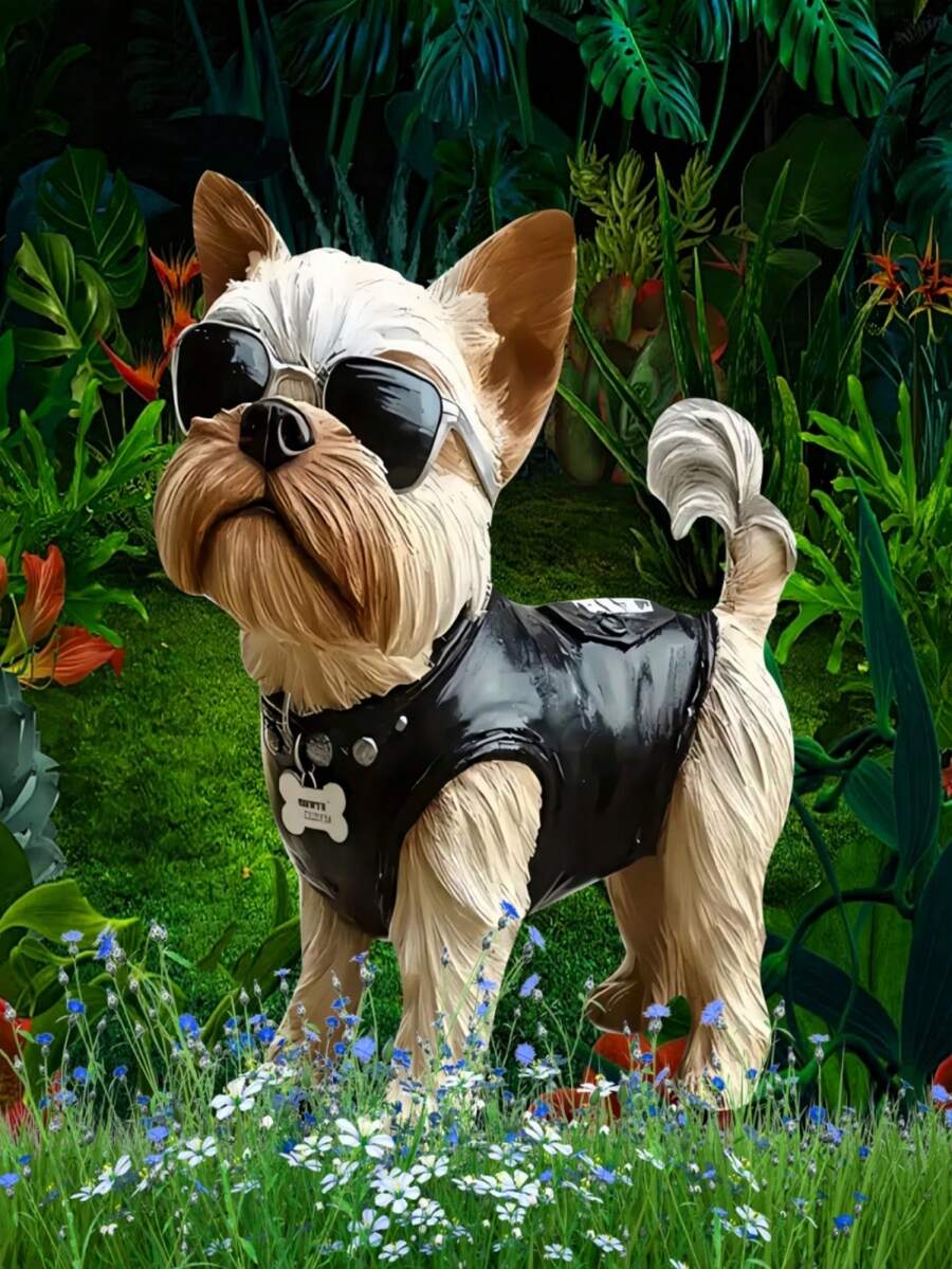 1 Peça Cartão Criativo de Inserção de Jardim, Cartão de Inserção Decorativa de Chão com Cachorro, Prop Decorativo, Cartão de Inserção de Jardim, Cartão de Chão Decorativo Adequado para Decoração de Jardim Externo, Melhora os Suprimentos Decorativos Estéticos