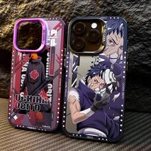 Funda para iPhone 16 Pro Max de Uchiha Obito 15 Apple 14/13 Pro/12/11 Anime Japonés XR Nuevo 7  8 Plus Compatible con Samsung Cubierta Protectora - Negro 9 - Ver 2
