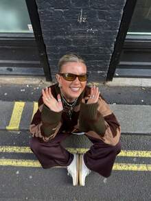 Áo len cardigan dệt kim cổ tròn phối màu phong cách châu Âu SOOKAUG dành cho nữ, áo dáng rộng thu đông mới - Nhiều màu - Xem 6