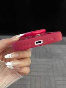 1pc Heart-Shaped Phone Holder & Cute Bell Pom Pom Lanyard Decor Phone Case, Retro-Inspired Fashion Accessory, Suitable For IPhone 17 Air/17 Pro Max, S25 Ultra/S25 FE, Redmi Note 13, Anti-Fall Anti-Scratch, Artistic Girl/Feminine Holiday Christmas Gift