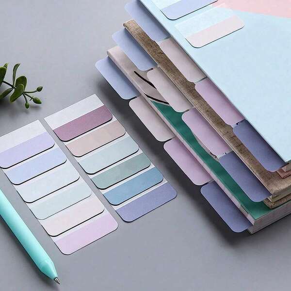 AccEncyc 120 Pcs Colored Index Tab 0.5"X1.1" Large Book Sticky Tabs Repositionable Page Tabs Flags Page Markers Labels For Notebooks, Filing, Classification,12 Colors