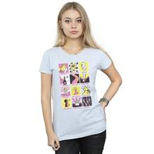 Disney Womens/Ladies Tinkerbell Squares Cotton TShirt (Sports Grey) - Grey - View 1