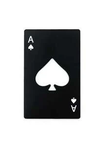 1 Piece; Creative Poker Beer Bottle Opener Stainless Steel Bottle Opener Spades A Bottle Opener Beer Unique Personalized Wine Op, Christmas Party Supplies, Family Dinner