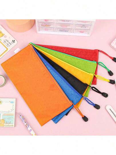 29 piezas Estuches de lápiz con cremallera de Whonline, bolsas de lápiz con cremallera pequeñas, estuches de lápiz impermeables, 12 colores, para oficina, viajes, cosméticos, 9.25*4.72 pulgadas, rellenos perfectos para canastas de Pascua