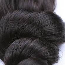 MENALUE Brazilian Loose Wave Hair Bundles With Closure (14 16 18 +12) 3 Bundles With 4x4 Lace Closure Free Part Virgin Remy Hair Brazilian Weave Human Hair Loose  Wave Human Hair Extensions - Natural Black - Xem 7