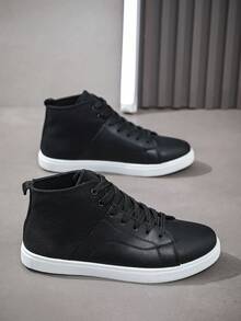 Men's Fashionable Casual Sporty Sneakers, Breathable Mid-Top