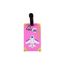 4pcs/3pcs/1pc New Cartoon Airplane Letter Luggage Tag Set, Handbag & Travel Bag Tag, Suitable For Portable Flight & Back To School Christmas Gifts Card Holder Pendant For Travel Holiday Vacation With Name ID Cards - Multicolor - View 9