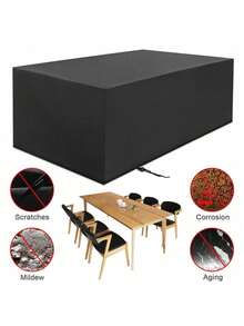 Funda para muebles de exterior de tela Oxford 210D, impermeable, antipolvo, para mesa y silla de jardín