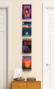 Upsimples 8 Pack Vinyl Record Wall Mount Shelves, 12" Vinyl Holder For Album Record Storage &Amp; Display, Clear Acrylic Floating Shelves For Wall Decor, Kids Bookshelf, Magazine Rack, Picture Ledge - MàuA - Xem 6