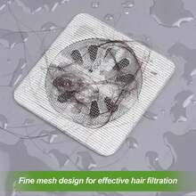 50pcs/30pcs Shower Drain Hair Catcher - Easy To Use, Drain Filter Stickers, Disposable Drain Cover, Suitable For Shower, Sink And Laundry Room, Easy To Stick, Anti-Hair Drain Cover, Disposable Drain Filter, Bathroom Hair Collector Plug, Drain Cover, Kitchen Sink Filter, Disposable Shower Drain Hair Collector, Drain Filter Stickers, Bathtub Bathroom Anti-Hair Plug, Bathroom Accessories - Monochrome - View 2