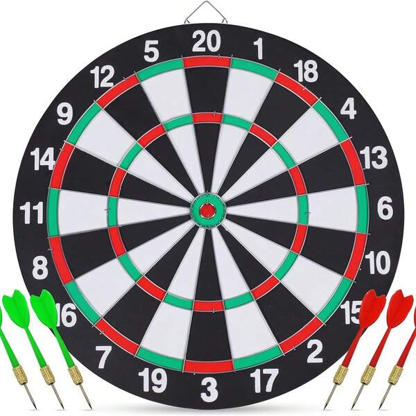 Professional Dart Board Set, Indoor Home Leisure Entertainment Paper Target Darts Set, Outdoor Paper Target Dart Board