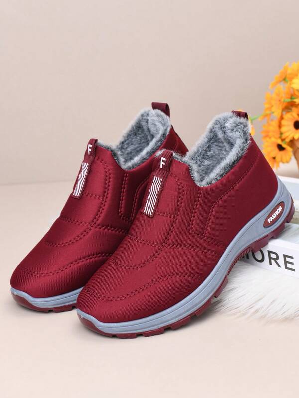 FI FATE INTERSECTION Casual Solid Color Plush Lining Women's Indoor/Outdoor Warm Fleece, Suitable For All Seasons